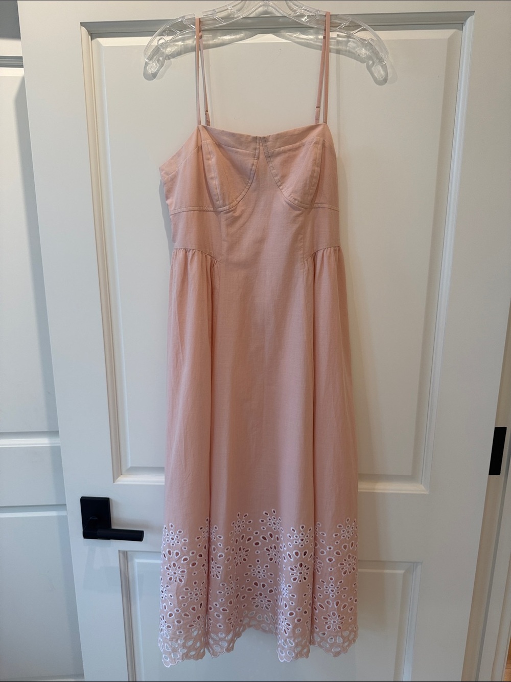 LOFT Peach Pink Smocked Midi Sundress - NWT Size 6